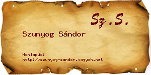 Szunyog Sándor névjegykártya